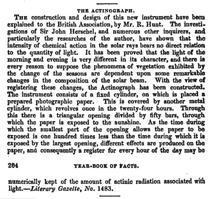 THE ACTINOGRAPH