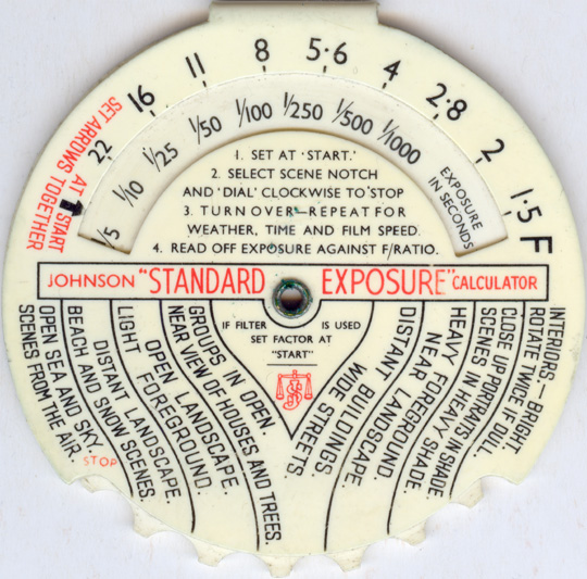 JOHNSONS STANDARD DIAL CALCULATOR c1955